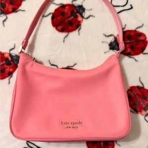 kate spade Pink Shoulder Bag with Gold Logo